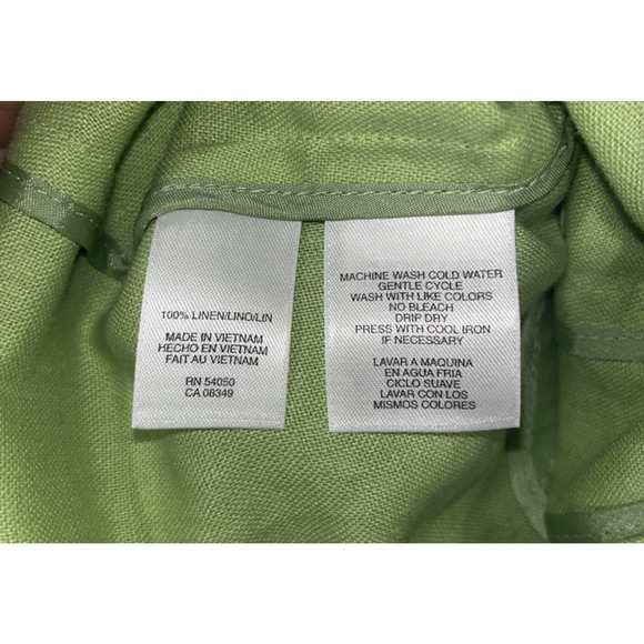 Jones New York Women's 100% Linen Utility Jacket M Gold Buttons Preppy Classy - Picture 8 of 13